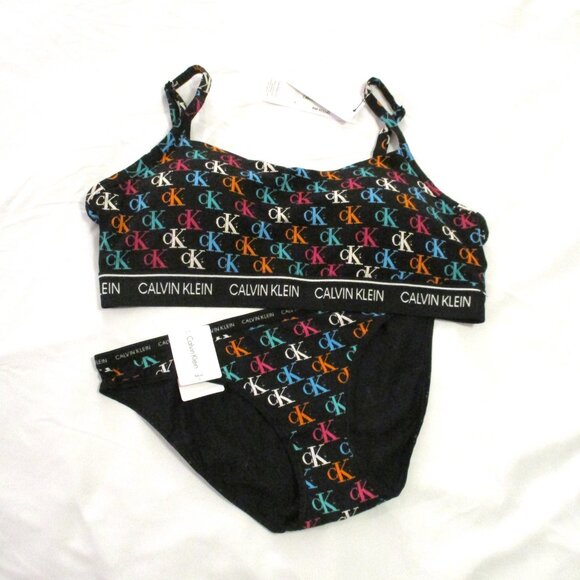 CALVIN KLEIN LOGO PULL-OVER BRALETTE – SIZE L – NWT - Picture 4 of 8